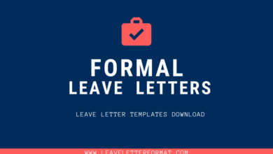 Photo of Formal Leave Letters: Formal Leave Letter Format, Templates, Samples and Examples