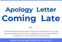 Photo of Application for Being Late: Samples, Templates, Examples